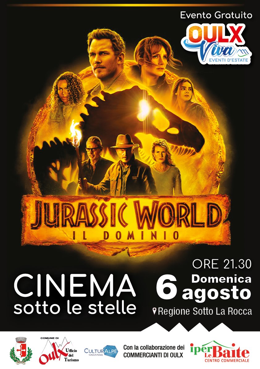 Cinema sotto le stelle - Jurassic World il dominio